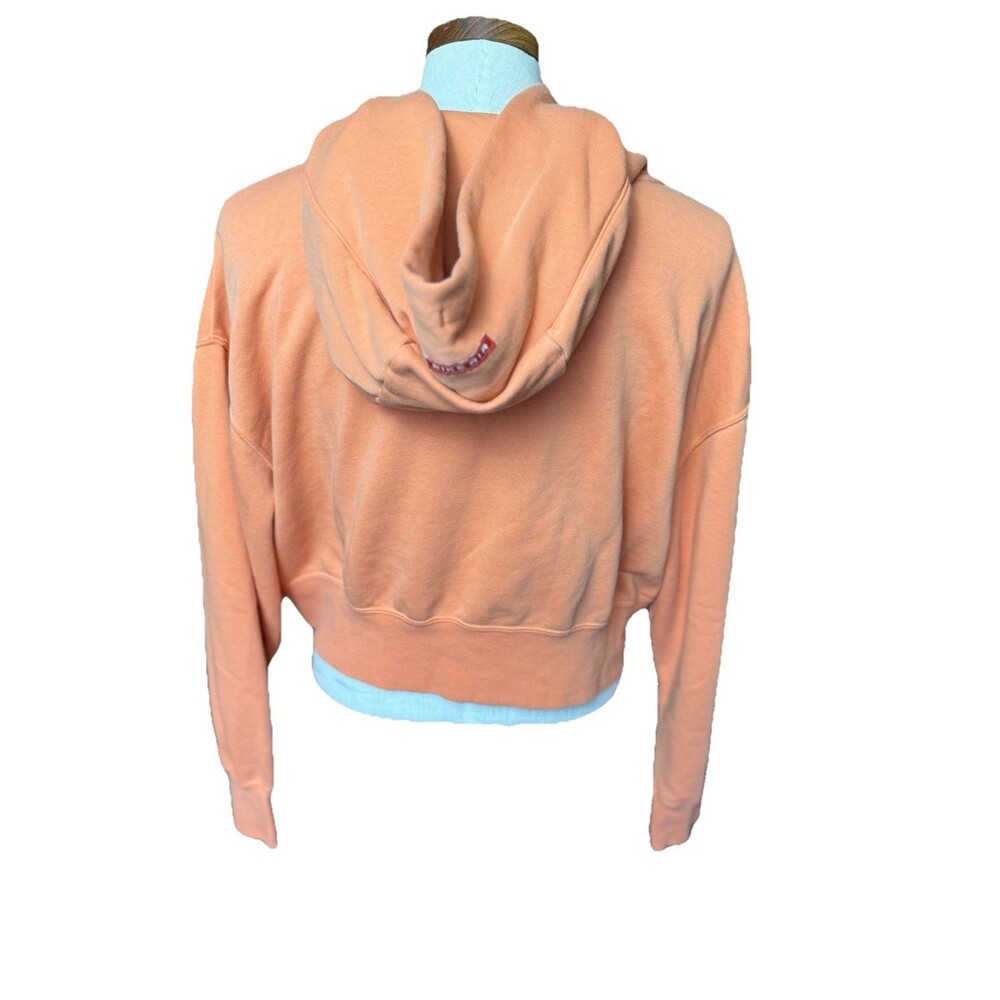 Nike Air Full-zip Cropped Peach Athletic Hoodie Womens Medium (Dq6579) EUC - Picture 3 of 8
